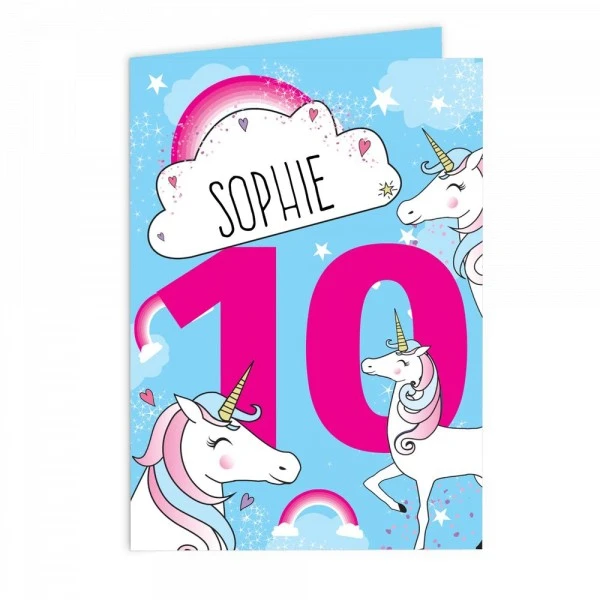Personalised Unicorn Birthday Card 7 Personalised Unicorn Birthday Card - Image 5
