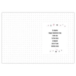 Personalised To The Moon & Back Pink Card 10 Personalised To The Moon & Back Pink Card -Personalise Store gc00685 3