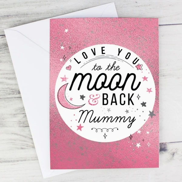 Personalised To The Moon & Back Pink Card 7 Personalised To The Moon & Back Pink Card - Image 5