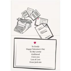 Personalised Just My Type Valentines Card 10 Personalised Just My Type Valentines Card -Personalise Store gc00687 2