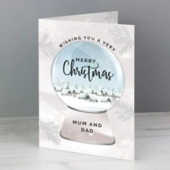 Personalised Christmas Snow Globe Card 10 Personalised Christmas Snow Globe Card -Personalise Store gc00721 2