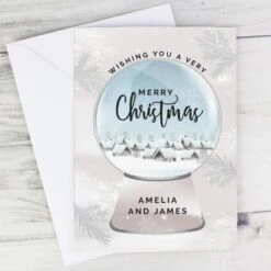 Personalised Christmas Snow Globe Card 13 Personalised Christmas Snow Globe Card -Personalise Store gc00721 5