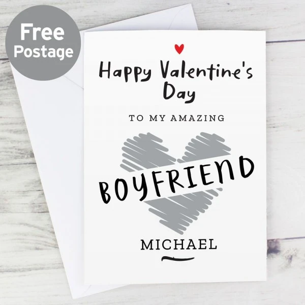 Personalised Happy Valentine's Day Card 3 Personalised Happy Valentine's Day Card