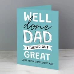 Personalised Well Done Dad... Card -Personalise Store gc00789 2