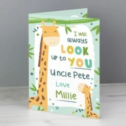 Personalised Look Up To You Giraffe Card -Personalise Store gc00790 2