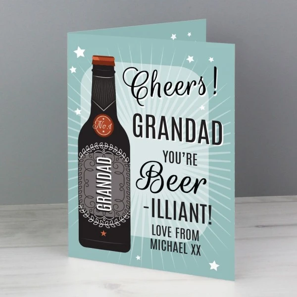 Personalised Beer-illiant Card 5 Personalised Beer-illiant Card - Image 3