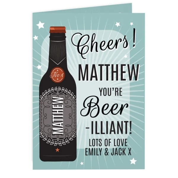 Personalised Beer-illiant Card 6 Personalised Beer-illiant Card - Image 4