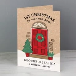 Personalised 1st Christmas In Your New Home Card -Personalise Store gc00804 2