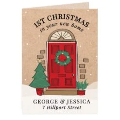 Personalised 1st Christmas In Your New Home Card -Personalise Store gc00804 3