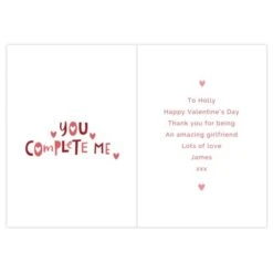Personalised You Complete Me Card 10 Personalised You Complete Me Card -Personalise Store gc00807 3
