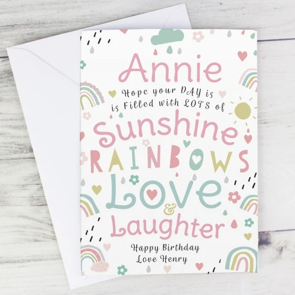 Personalised Rainbows & Sunshine Card 5 Personalised Rainbows & Sunshine Card - Image 3