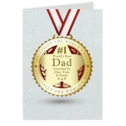 Personalised Number 1 Medal Card 14 Personalised Number 1 Medal Card -Personalise Store gc00811 4