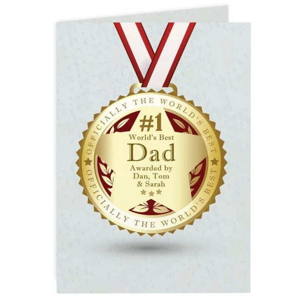 Personalised Number 1 Medal Card 7 Personalised Number 1 Medal Card - Image 5