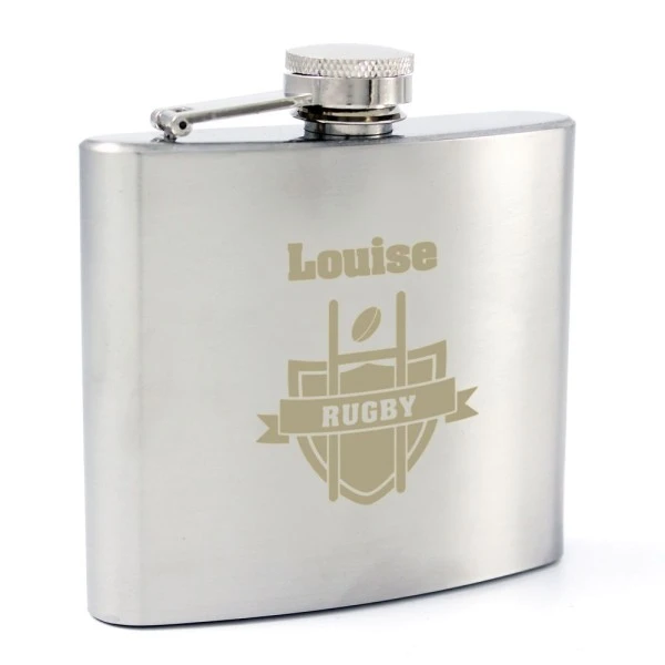 Personalised Rugby Hip Flask 6 Personalised Rugby Hip Flask - Image 4