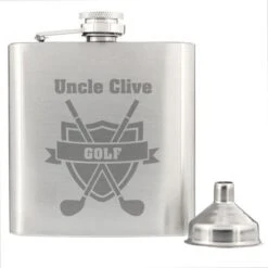 Personalised Golf Hip Flask -Personalise Store p0102t14 2