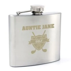 Personalised Golf Hip Flask -Personalise Store p0102t14 3