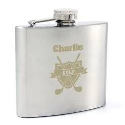 Personalised Golf Hip Flask -Personalise Store p0102t14 6
