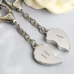Personalised Initials Two Hearts Keyring 8 Personalised Initials Two Hearts Keyring -Personalise Store p0102t95 2