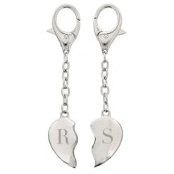 Personalised Initials Two Hearts Keyring 9 Personalised Initials Two Hearts Keyring -Personalise Store p0102t95 3