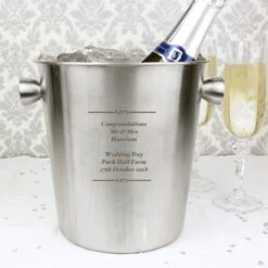 Personalised Any Message Stainless Steel Ice Bucket 14 Personalised Any Message Stainless Steel Ice Bucket -Personalise Store p0104h95 2