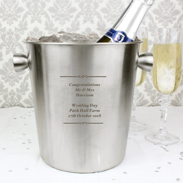 Personalised Any Message Stainless Steel Ice Bucket 5 Personalised Any Message Stainless Steel Ice Bucket - Image 3