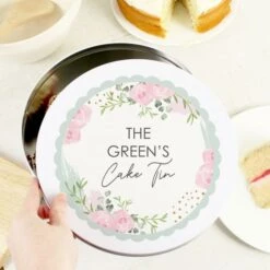 Personalised Abstract Rose Cake Tin 10 Personalised Abstract Rose Cake Tin -Personalise Store p0104m73 3