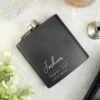Personalised Free Text Script Black Hip Flask 2 Personalised Free Text Script Black Hip Flask -Personalise Store p0104n14