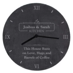Personalised Kitchen Slate Clock 11 Personalised Kitchen Slate Clock -Personalise Store p010576 4