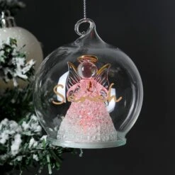 Personalised Christmas LED Angel Bauble -Personalise Store p0107f22 3