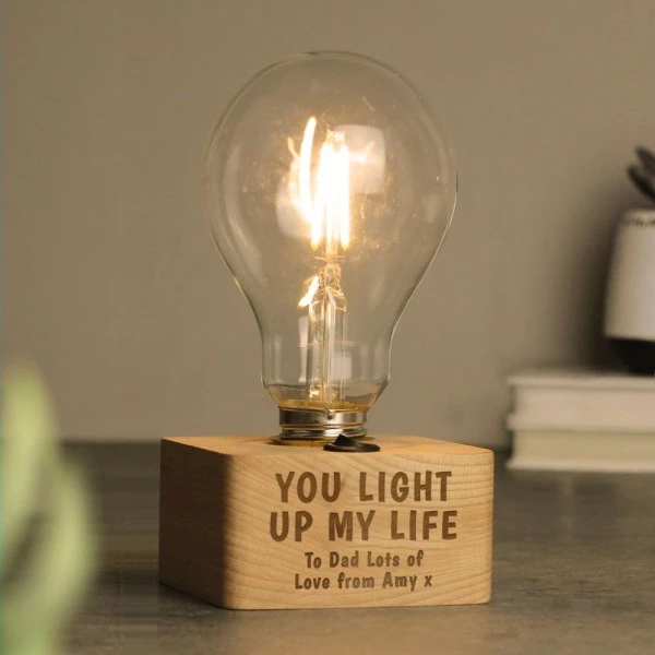 Personalised You Light Up My Life LED Bulb Table Lamp 3 Personalised You Light Up My Life LED Bulb Table Lamp