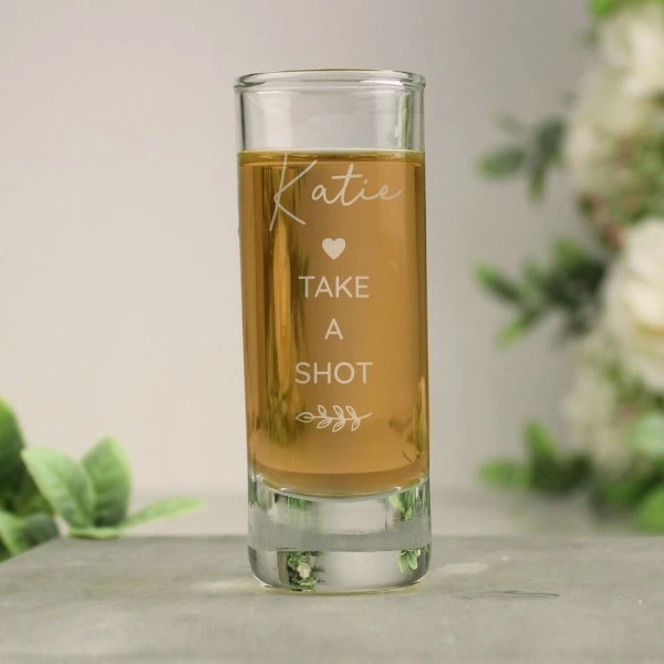 Personalised Free Text Botanical Shot Glass 6 Personalised Free Text Botanical Shot Glass - Image 4