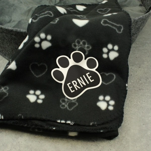 Personalised Dog Paw Print Fleece Blanket 3 Personalised Dog Paw Print Fleece Blanket