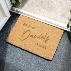 Personalised Couples Rectangle Indoor Doormat -Personalise Store p011018 1