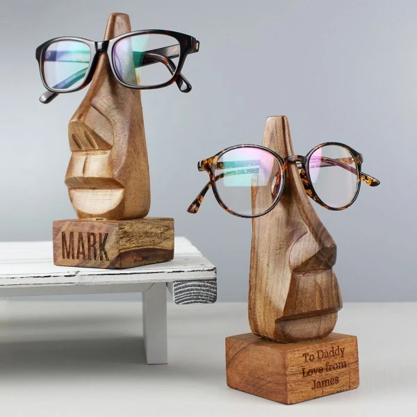 Personalised Wooden Nose-Shaped Glasses Holder 11 Personalised Wooden Nose-Shaped Glasses Holder - Image 9