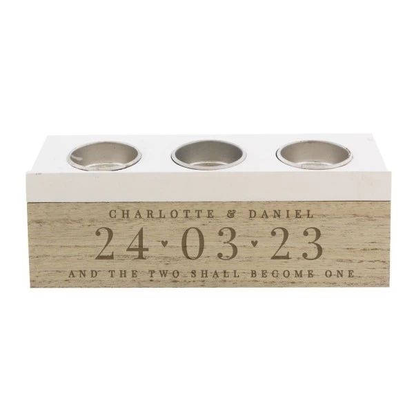 Personalised Large Date Triple Tea Light Box 7 Personalised Large Date Triple Tea Light Box - Image 5