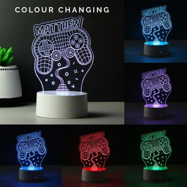 Personalised Name Gaming LED Colour Changing Night Light 4 Personalised Name Gaming LED Colour Changing Night Light - Image 2