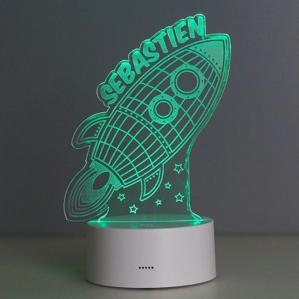 Personalised Space Rocket LED Colour Changing Wireframe Night Light 8 Personalised Space Rocket LED Colour Changing Wireframe Night Light - Image 6