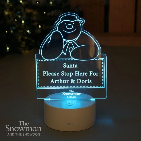 Personalised The Snowman LED Colour Changing Decoration & Night Light 3 Personalised The Snowman LED Colour Changing Decoration & Night Light