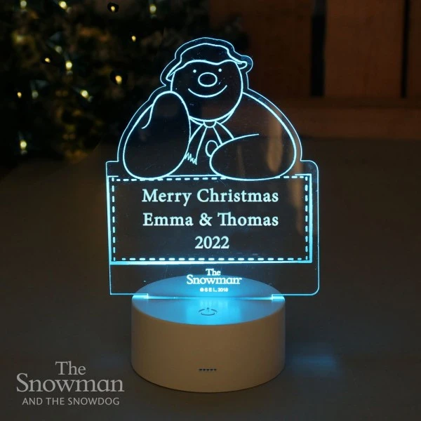 Personalised The Snowman LED Colour Changing Decoration & Night Light 5 Personalised The Snowman LED Colour Changing Decoration & Night Light - Image 3