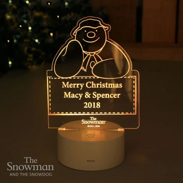 Personalised The Snowman LED Colour Changing Decoration & Night Light 6 Personalised The Snowman LED Colour Changing Decoration & Night Light - Image 4
