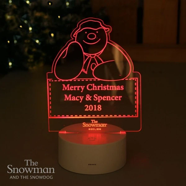 Personalised The Snowman LED Colour Changing Decoration & Night Light 9 Personalised The Snowman LED Colour Changing Decoration & Night Light - Image 7