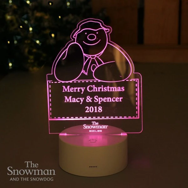 Personalised The Snowman LED Colour Changing Decoration & Night Light 11 Personalised The Snowman LED Colour Changing Decoration & Night Light - Image 9