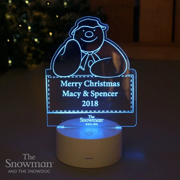 Personalised The Snowman LED Colour Changing Decoration & Night Light 12 Personalised The Snowman LED Colour Changing Decoration & Night Light - Image 10