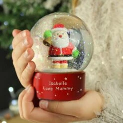 Personalised Santa Snow Globe -Personalise Store p011381 2