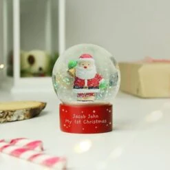 Personalised Santa Snow Globe -Personalise Store p011381 3