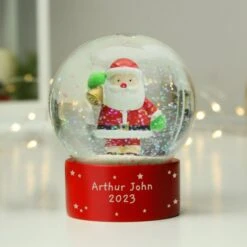 Personalised Santa Snow Globe -Personalise Store p011381 5