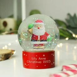 Personalised Santa Snow Globe -Personalise Store p011381 7