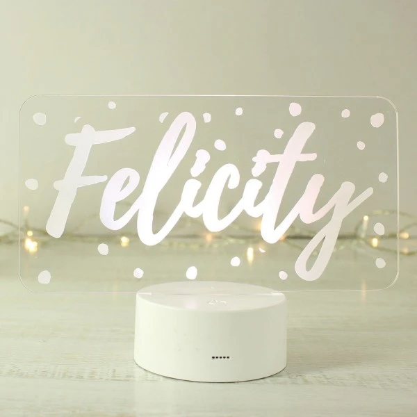 Personalised Polka-dot Name Only LED Colour Changing Night Light 5 Personalised Polka-dot Name Only LED Colour Changing Night Light - Image 3