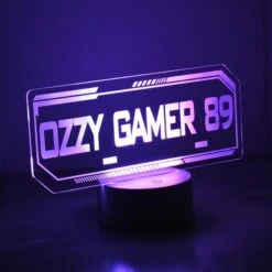 Personalised Gamer Tag LED Colour Changing Night Light -Personalise Store p0113a64 2