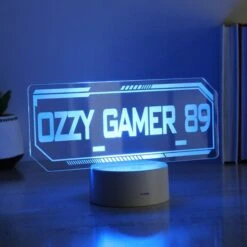 Personalised Gamer Tag LED Colour Changing Night Light -Personalise Store p0113a64 3